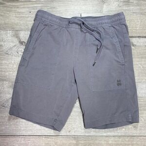 Psycho Bunny Shorts Mens 32 Gray Stretch Drawstring Casual Hybrid Chino Logo